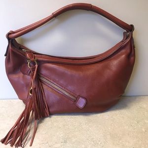 Salvatore Ferragamo Gold Hdw Rust brown Calfskin